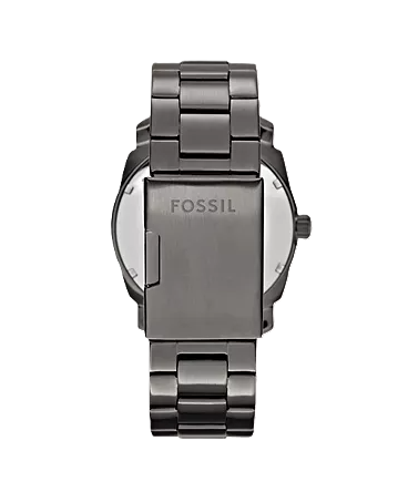 Machine Watch | Fossil | Smoke Stainless Steel | Black Dial | 22mm Bracelet - Brownee Jewelers