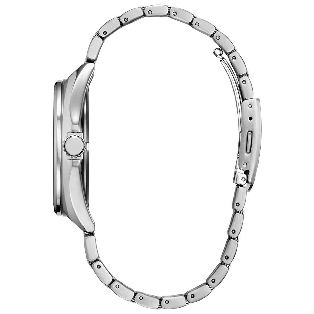 Citizen Eco-Drive Stainless Steel Solar-Powered Watch with Black Dial