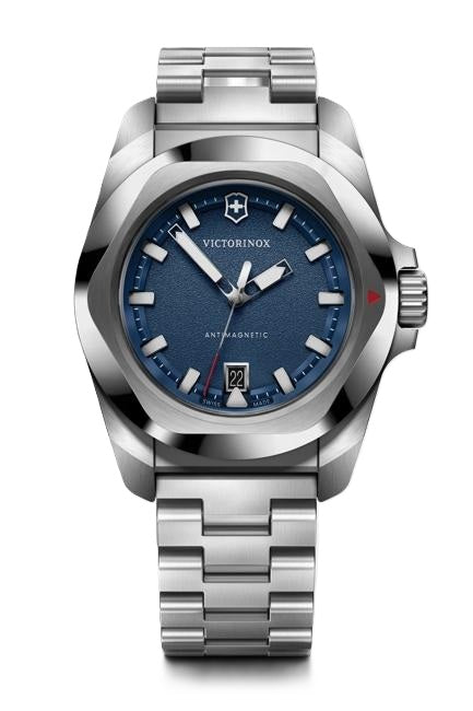 VictorInox Swiss Army I.N.O.X. Stainless Steel Watch with Blue Dial and 41mm Case