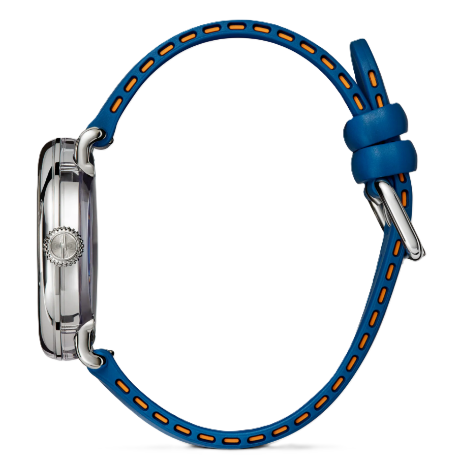 Detrola Watch 41MM Blue Dial Blue Rubber Strap