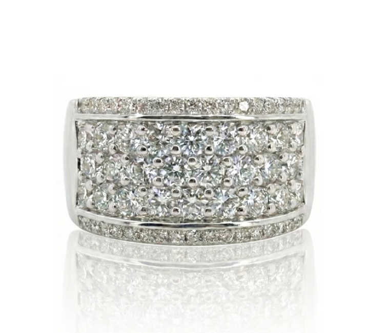 2.75 ctw Round Diamond Wide Band Ring