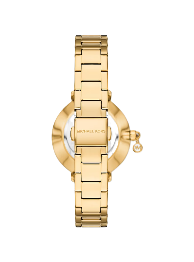 Mini Pyper Pavé Watch | Michael Kors | Gold-Tone Stainless Steel | 32mm Case | Black Pavé Dial & Crystal Bezel - Brownee Jewelers
