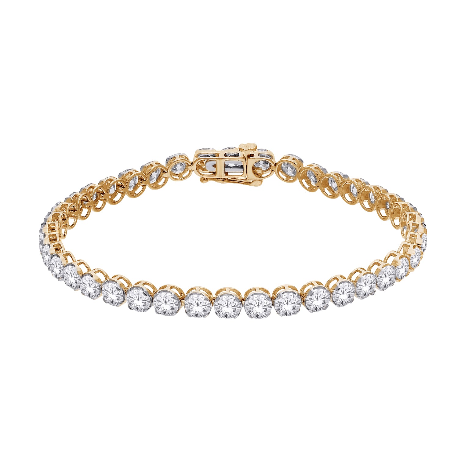 10.00 CTW Round Lab-Grown Diamond Tennis Bracelet