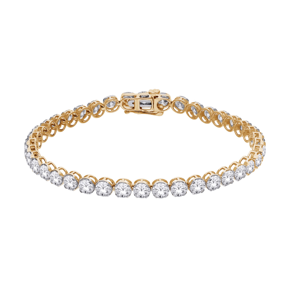 10.00 CTW Round Lab-Grown Diamond Tennis Bracelet