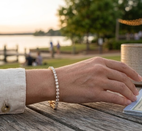 10.00 CTW Round Lab-Grown Diamond Tennis Bracelet