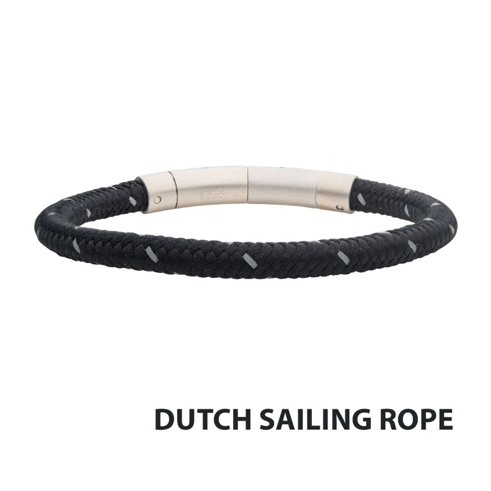 6mm Black Reflective Nylon Cord Bracelet