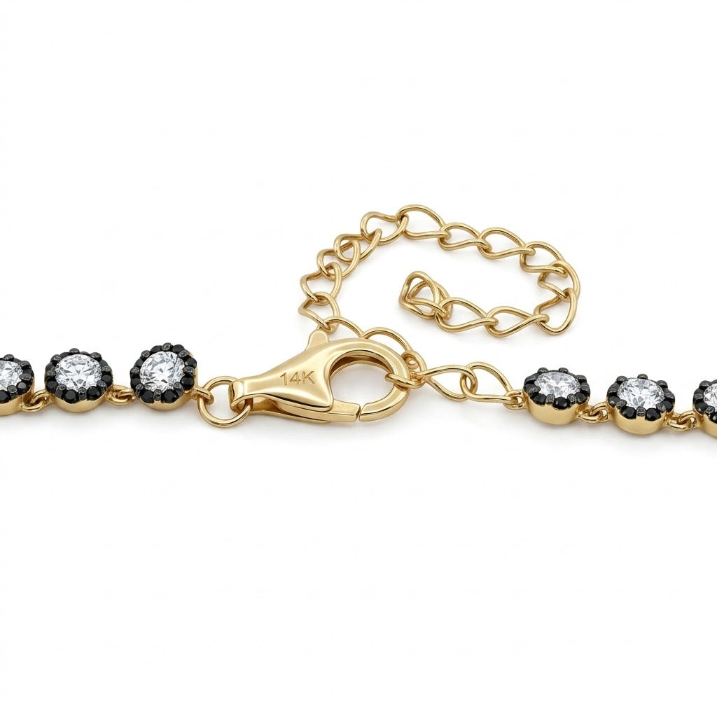 16 Inch, 8.06 Total Carat Weight White Topaz Necklace in 14kt Yellow Gold 