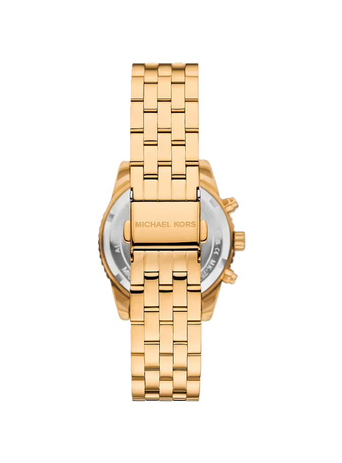 Mini Bryant Pavé Watch | Michael Kors | Gold-Tone Stainless Steel | 35mm Case | Crystal Pavé Chronograph Design - Brownee Jewelers