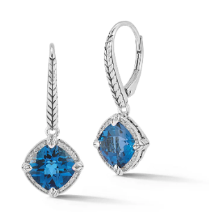 Sterling Silver Blue Topaz Earrings