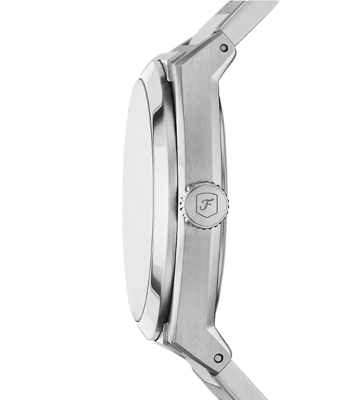 Everett Three-Hand Date Watch | Fossil | Stainless Steel | Black Dial | 18mm Bracelet - Brownee Jewelers