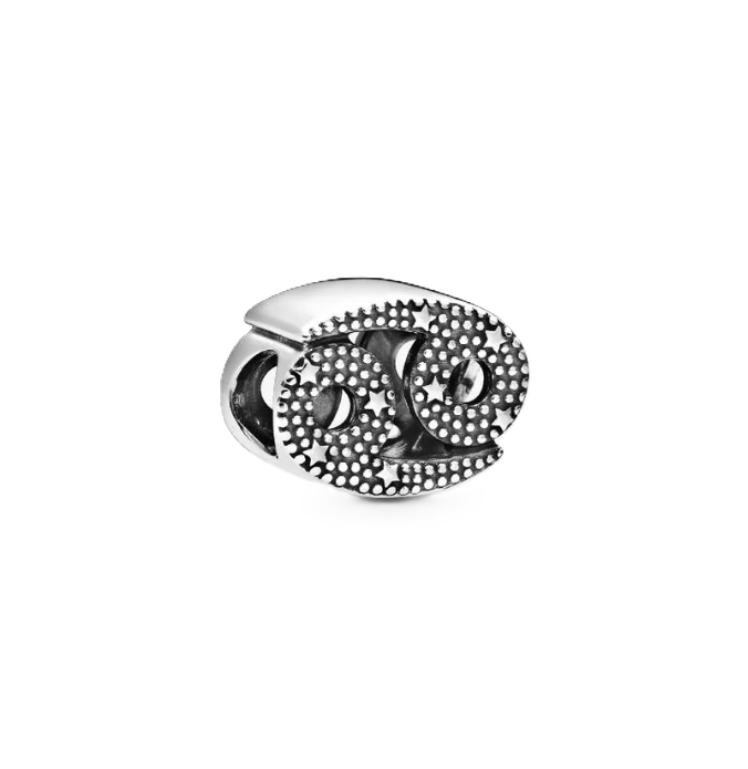 Pandora Cancer Zodiac Charm in Sterling Silver with Clear Cubic Zirconia 