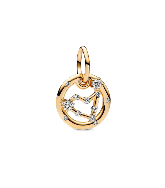 Pandora Capricorn Zodiac Dangle Charm in Sterling Silver with 14K Gold Plating with Cubic Zirconia Accents