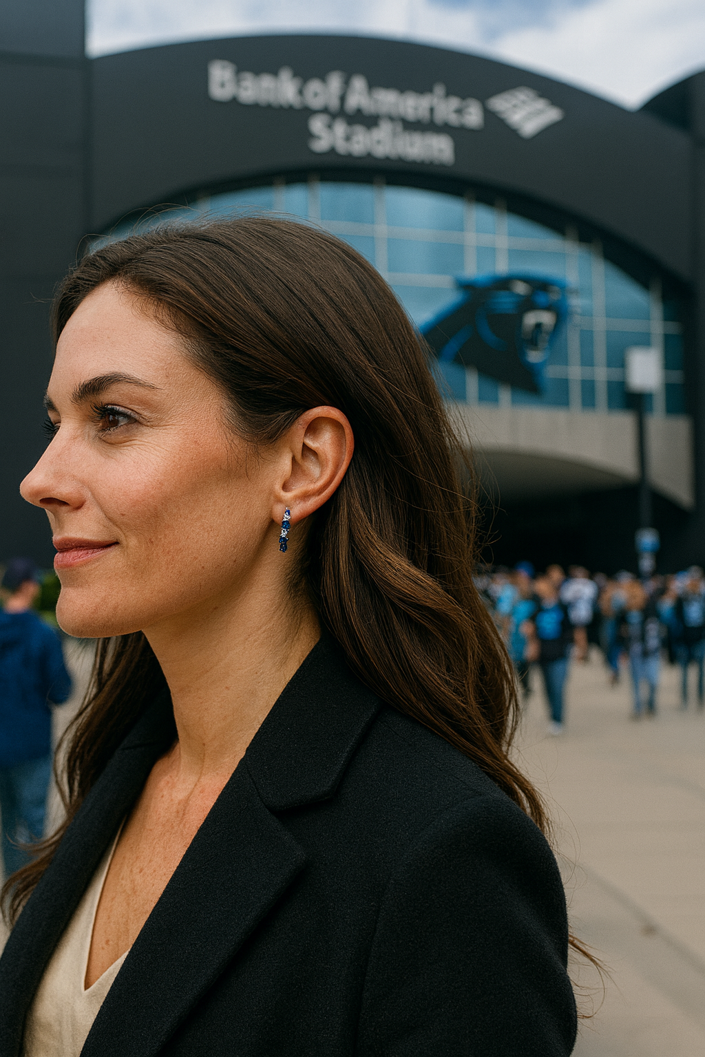 14K White Gold .65ct Sapphire & .36ct Diamond Huggie Earrings