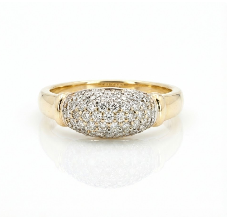 Diamond Cluster Oval Ring