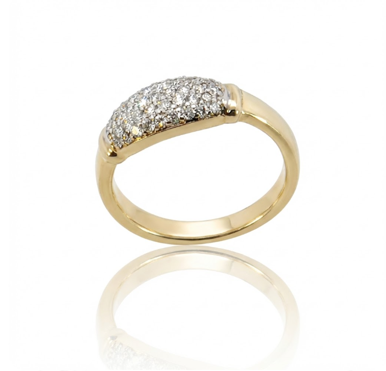 Diamond Cluster Oval Ring