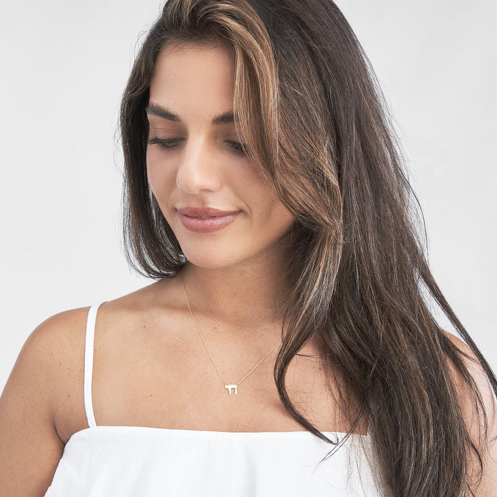 Chai Necklace | 14K Yellow Gold | Adjustable Necklace | 18 Inches - Brownee Jewelers
