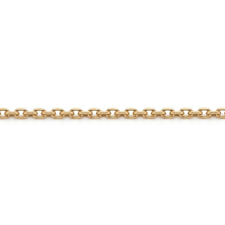 Diamond-Cut Tight Cable Chain Necklace | 10K Yellow Gold | 18-Inch Fine Cable Chain | Diamond-Cut Finish - Brownee Jewelers