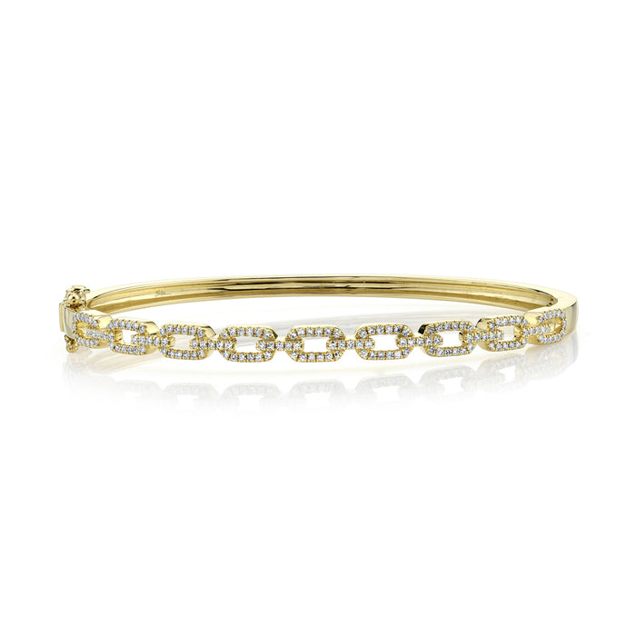 SHY CREATION KATE | 0.44CT DIAMOND LINK BANGLE | 14K YELLOW GOLD | SC55010143ZS - Brownee Jewelers