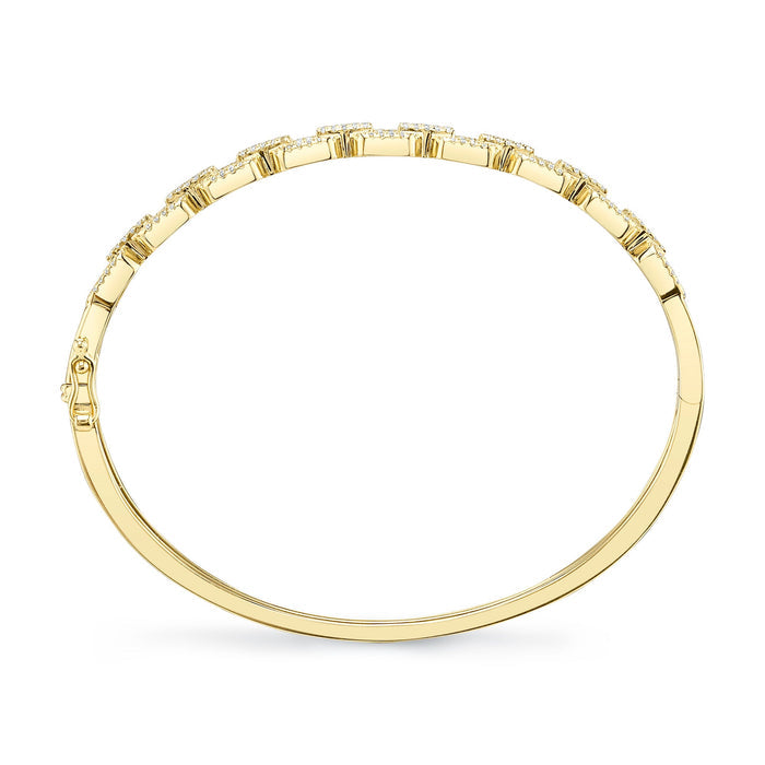 SHY CREATION KATE | 0.44CT DIAMOND LINK BANGLE | 14K YELLOW GOLD | SC55010143ZS - Brownee Jewelers