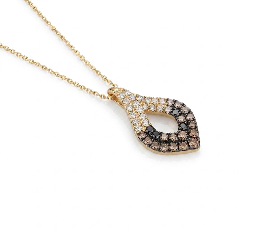 LeVian | Diamond Chocolate Ombré® Teardrop Pendant | 14K Yellow Gold | Chocolate Diamonds® | TSQP 5 - Brownee Jewelers