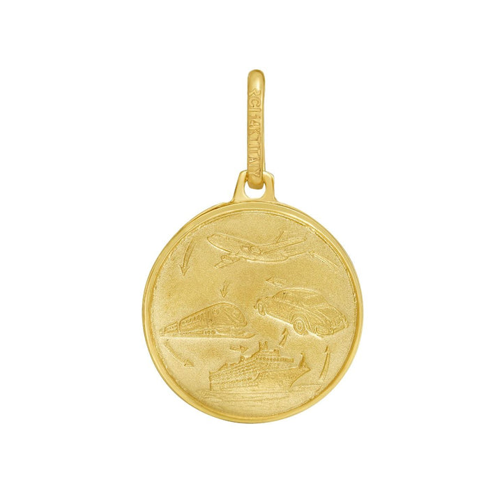 St. Christopher Pendant Charm | 14K Yellow Gold | 15mm | P10510 - Brownee Jewelers