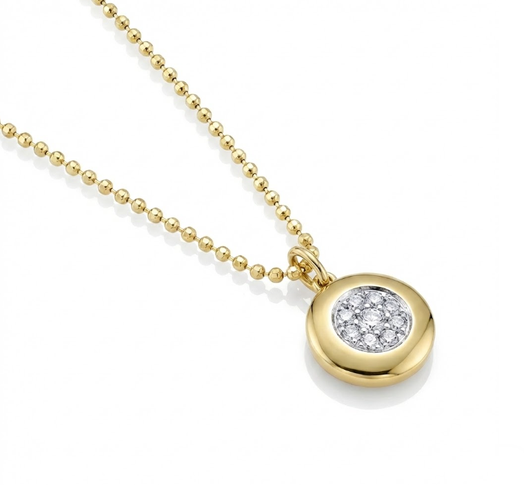 Diamond Circle Pendant Necklace