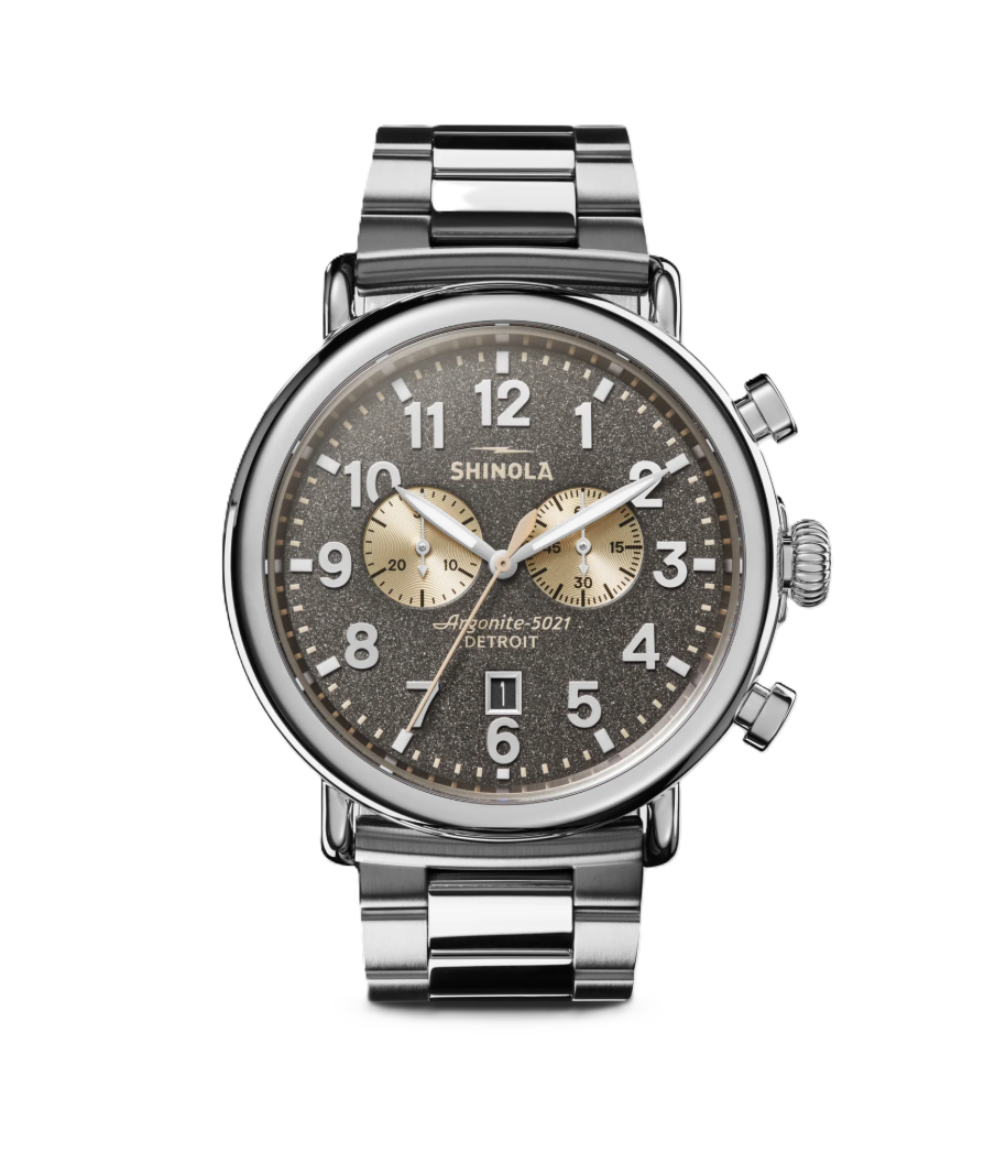 Runwell Chronograph Watch | Stainless Steel | 47mm Case | Chronograph Bracelet Watch - Brownee Jewelers