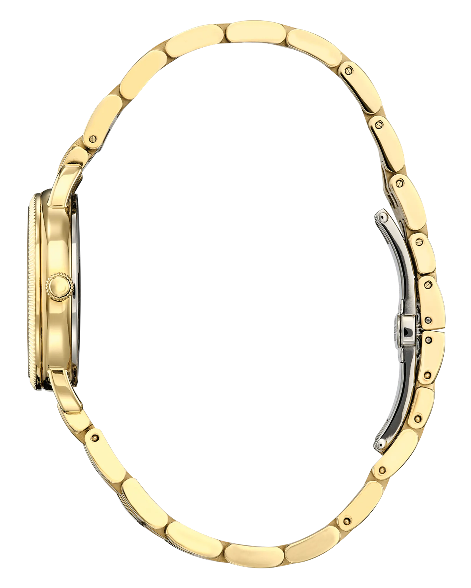 Classic Coin Edge | Citizen Eco-Drive Ladies Watch | Gold-Tone Stainless Steel | Silver Dial Roman Numerals - Brownee Jewelers