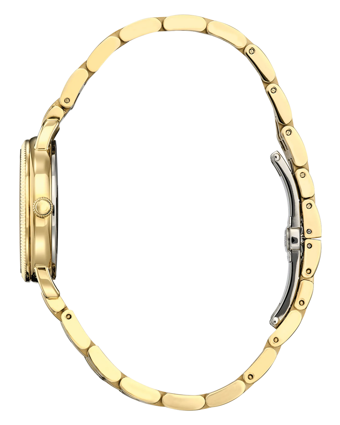 Classic Coin Edge | Citizen Eco-Drive Ladies Watch | Gold-Tone Stainless Steel | Silver Dial Roman Numerals - Brownee Jewelers