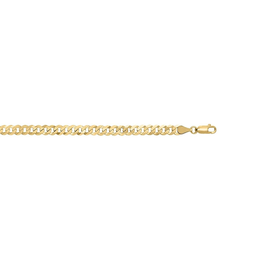 22 Inch Yellow Gold-Plated Sterling Silver Comfort Curb Chain Necklace