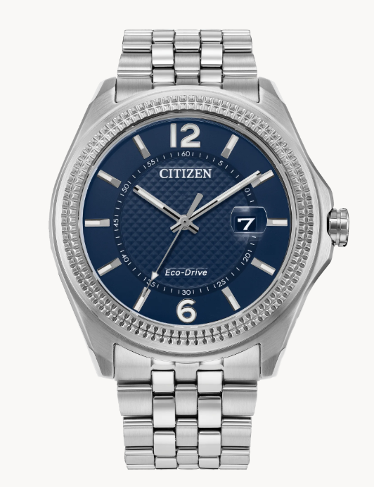 Citizen Corso | Men's Eco-Drive Watch | Silver-Tone Stainless Steel | Blue Dial | Stainless Steel Bracelet | AW1740-54L - Brownlee Jewelers