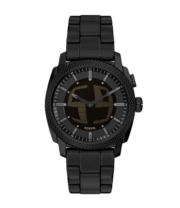 Machine Big Tic Watch | Fossil | Black Stainless Steel | 41mm Case | Negative Digital Display - Brownee Jewelers