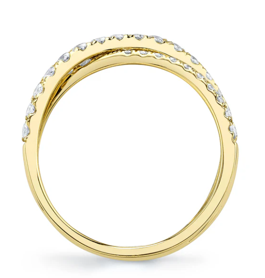 Diamond Criss Cross Ring