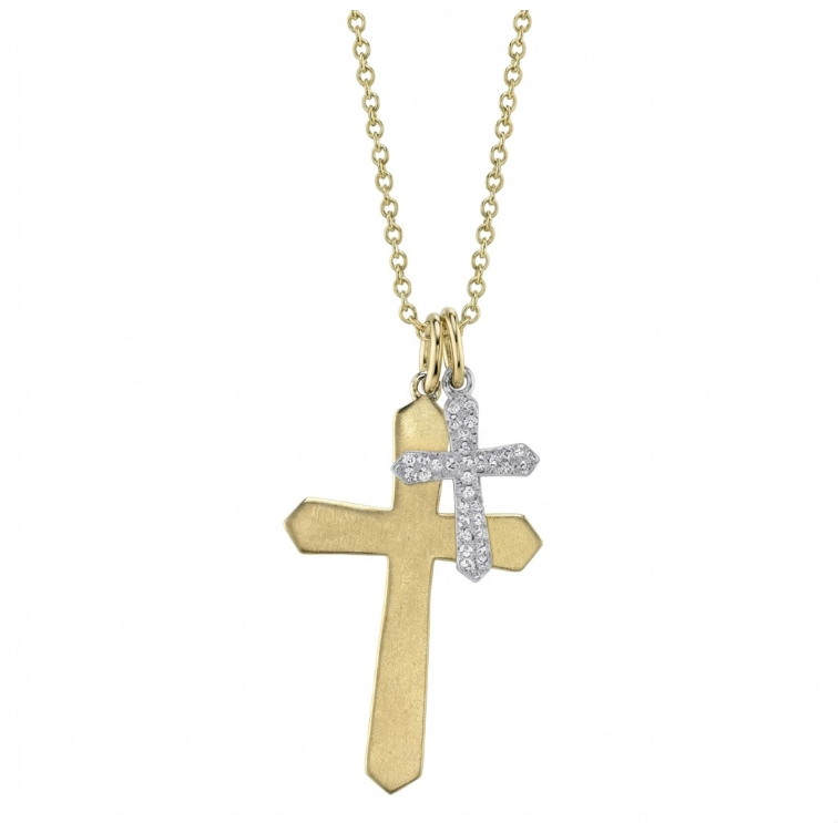 Diamond Pavé Cross Necklace