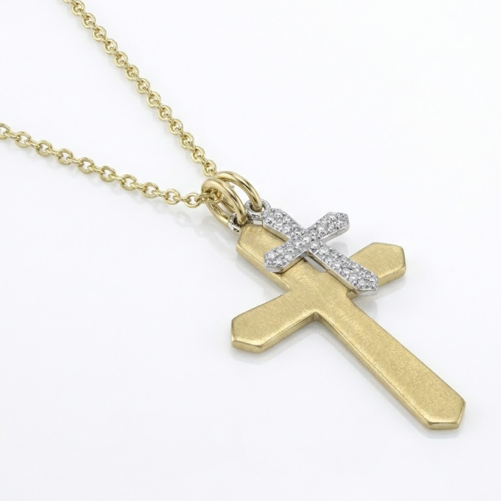 Diamond Pavé Cross Necklace