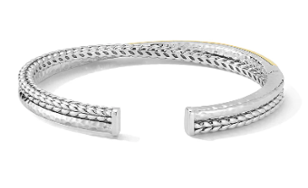 Sterling and 14kt Yellow Gold Cuff