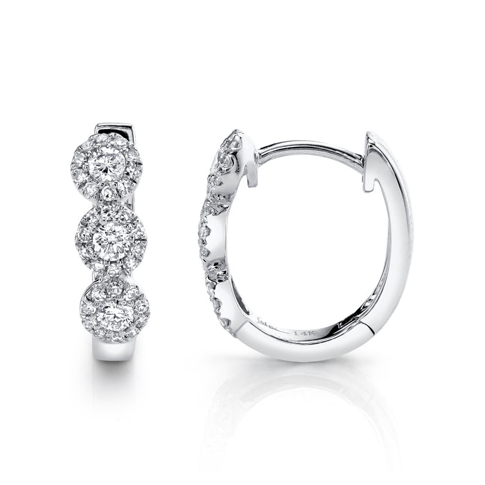 SHY CREATION EDEN | 0.37CT DIAMOND HUGGIE EARRING | 14K WHITE GOLD | SC55002490 - Brownee Jewelers