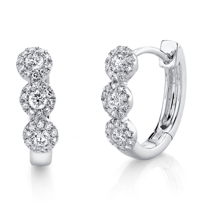 SHY CREATION EDEN | 0.37CT DIAMOND HUGGIE EARRING | 14K WHITE GOLD | SC55002490 - Brownee Jewelers