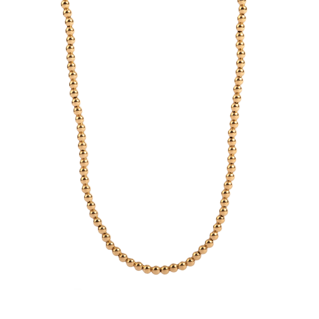 Shine Bright Gold-Filled 3 mm Bead Necklace adjustable from 15 to 18 inches