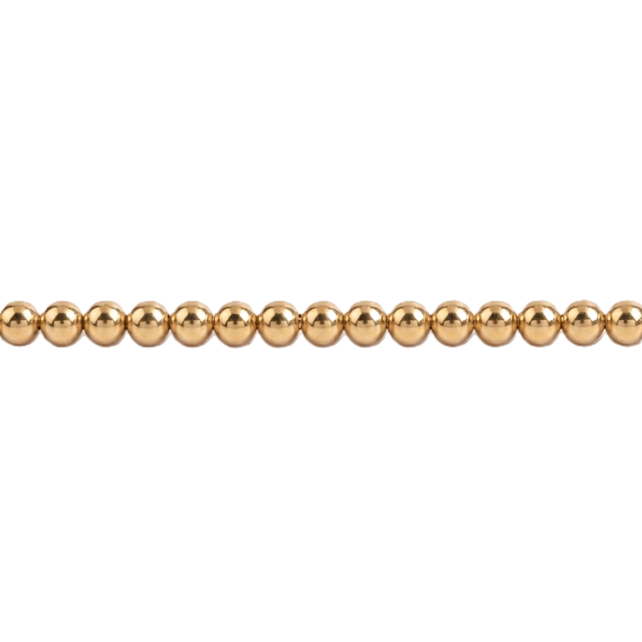 Shine Bright Gold-Filled 3 mm Bead Necklace adjustable from 15 to 18 inches