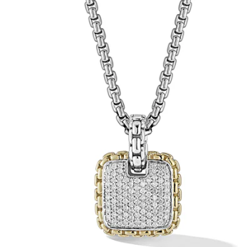 Sterling silver diamond necklace 