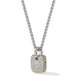 Sterling silver diamond necklace 
