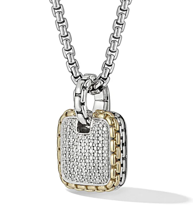 Sterling silver diamond necklace 