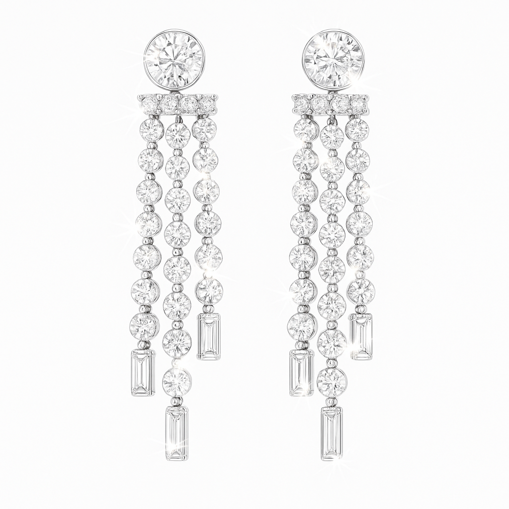 Waterfall Earrings Lab Grown