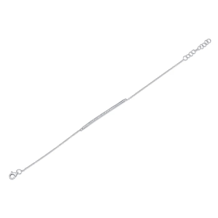 0.17 TOTAL CARAT WEIGHT DIAMOND BAR BRACELET IN 14K WHITE GOLD