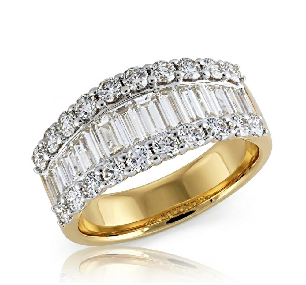 2.03 CTW Diamond Wide Band Ring