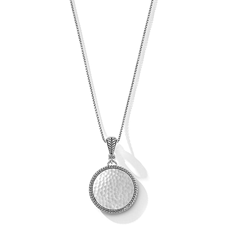 SILVER HAMMERED PENDANT 