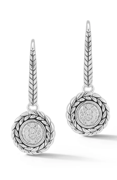 Diamond dangle earrings 