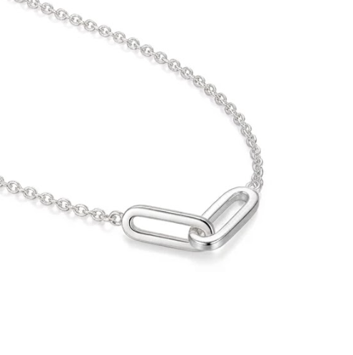 16+2 Inch Sterling Silver Double Link Rolo Adjustable Necklace