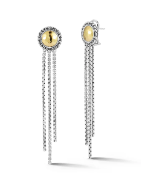 Sterling Silver & 14kt yellow gold earrings 